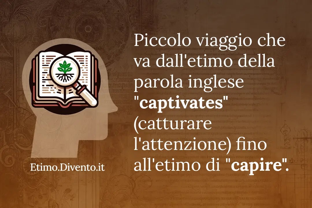 Un piccolo viaggio dall’etimo di captivates (catturare l’attenzione) fino all’etimo di capire.